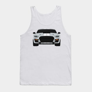 Shelby GT500 2020 Iconic-Silver + White Stripes Tank Top